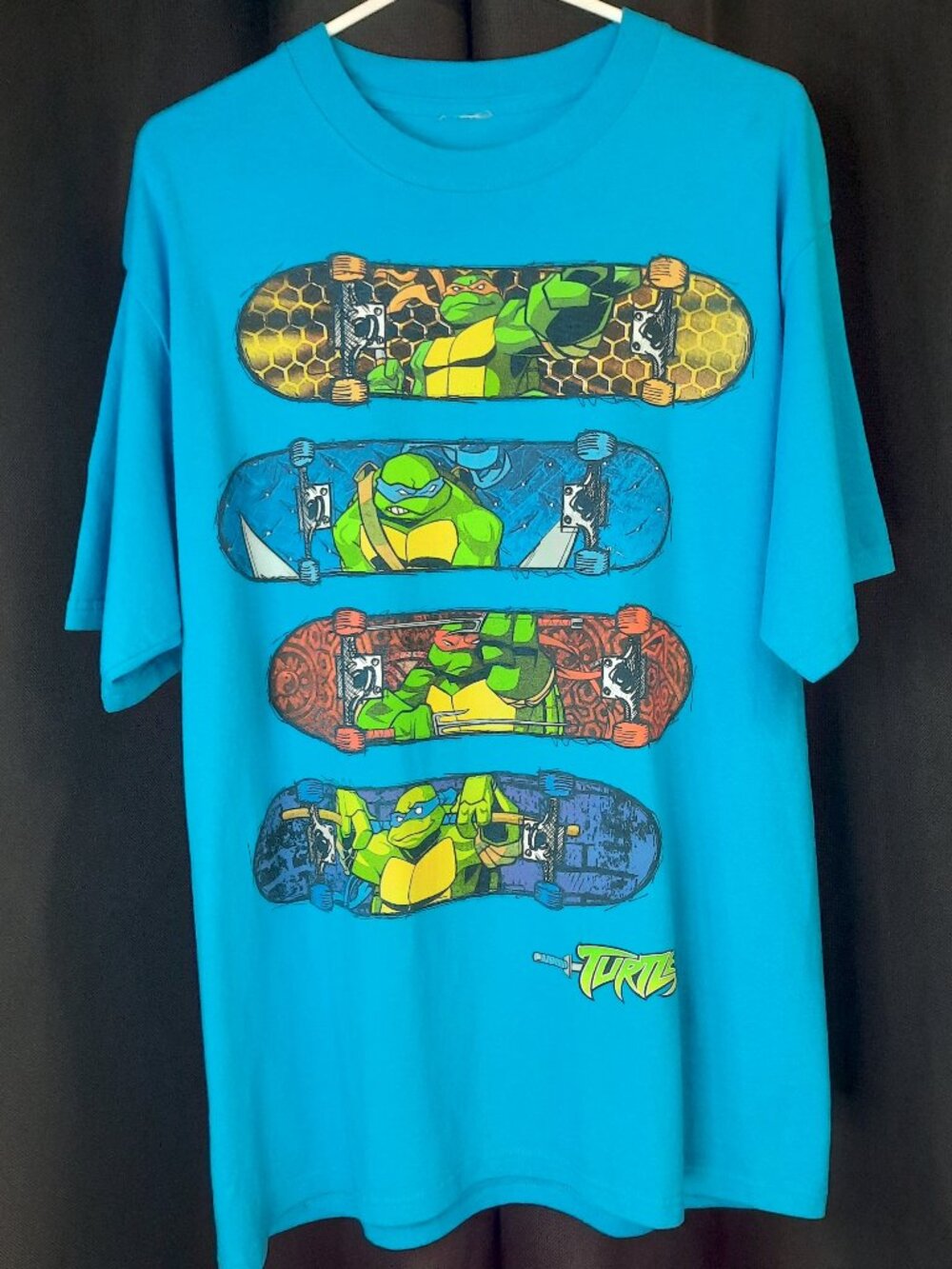 Teenage Mutant Ninja Turtles T Shirt Mens Medium Blue Graphic Skateboarding TMNT